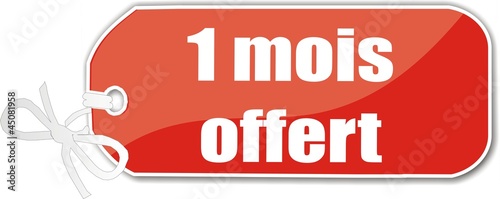 étiquette 1 mois offert