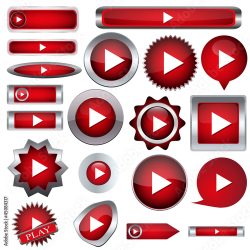 set of red buttons to play