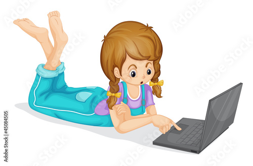 laptop and girl