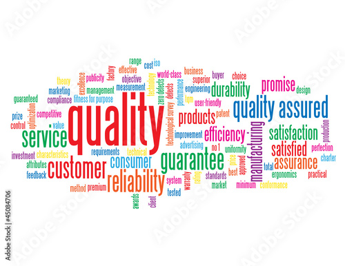 "QUALITY" Tag Cloud (reliability customer service satisfaction)