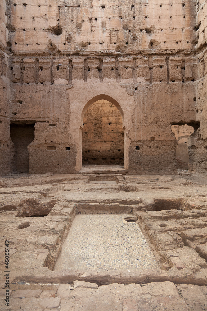 Ruins in Palais El Badii Marrakech Morocco
