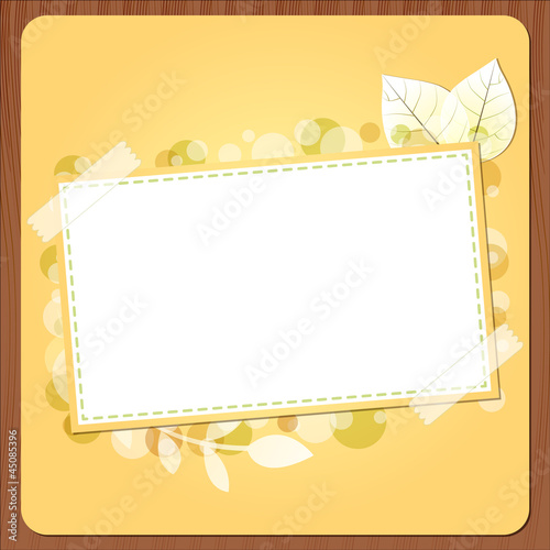 Autumn banner with wood