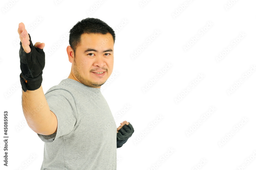 Man karate in body combat Man karate in body combat