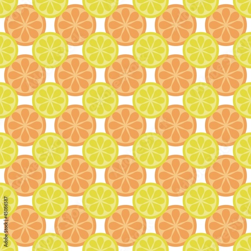 seamless background with lemons and oranges