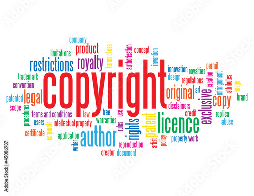 "COPYRIGHT" Tag Cloud (intellectual property author patent art)