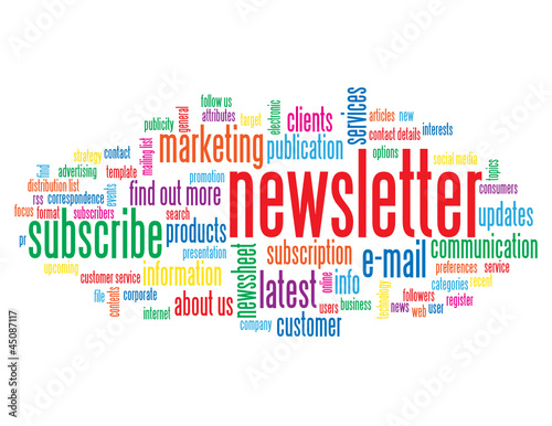 "NEWSLETTER" Tag Cloud (customer services information marketing)