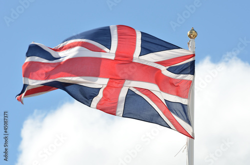 Union Flag flying in breeze