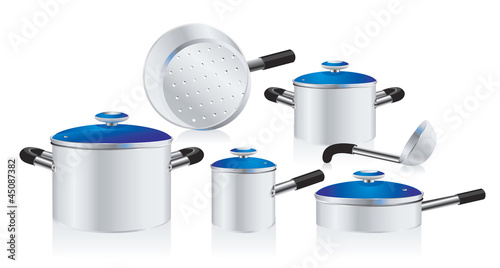 metallic pans