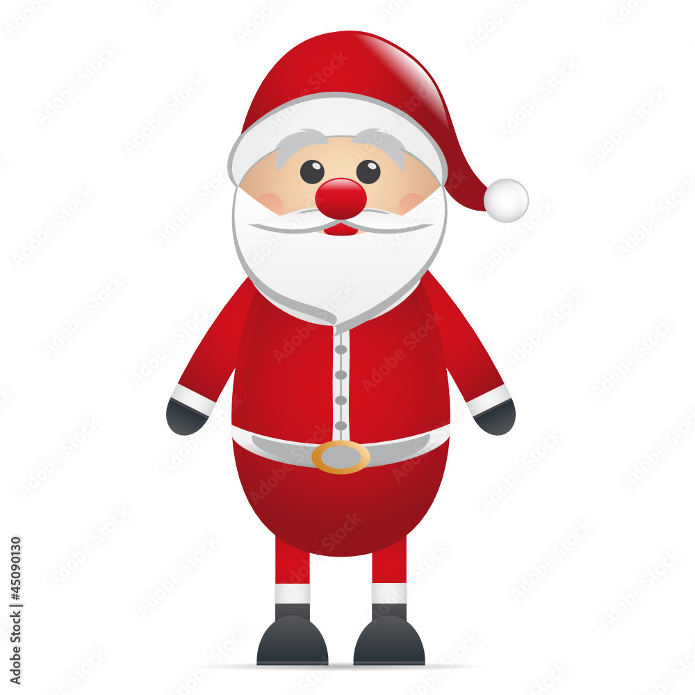 santa clause red nose on isolated background santa clause red nose on isolated background