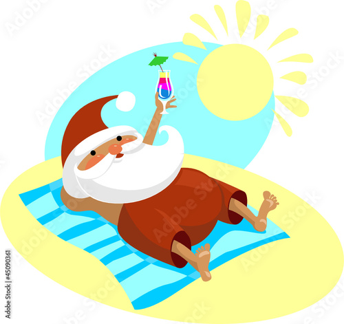 Santa on vacation
