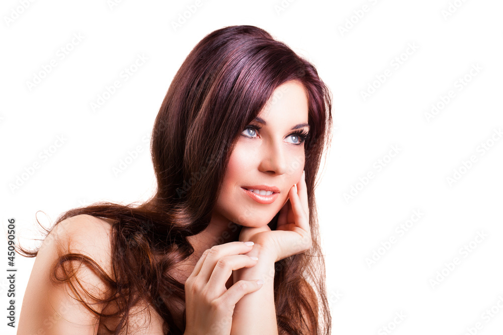attraktive brünette junge Frau attraktive brünette junge Frau