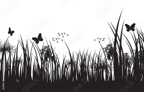 grass silhouette background