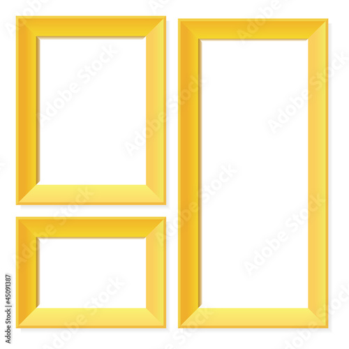 Blank golden frames