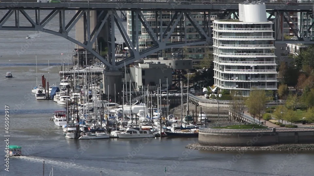 Vancouver Skyline with boats on the river Vancouver Skyline with boats on the river