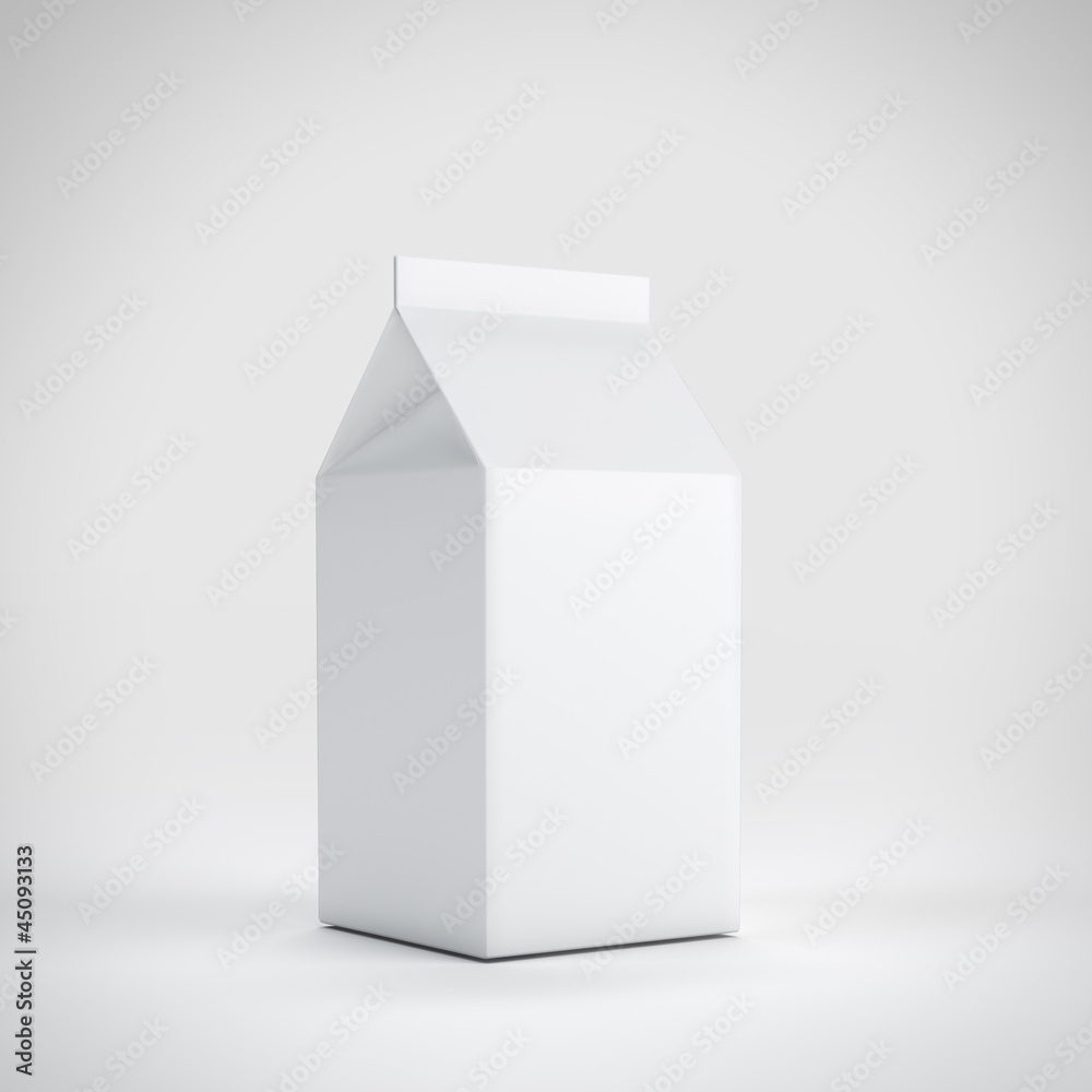 Small milk white carton package Small milk white carton package