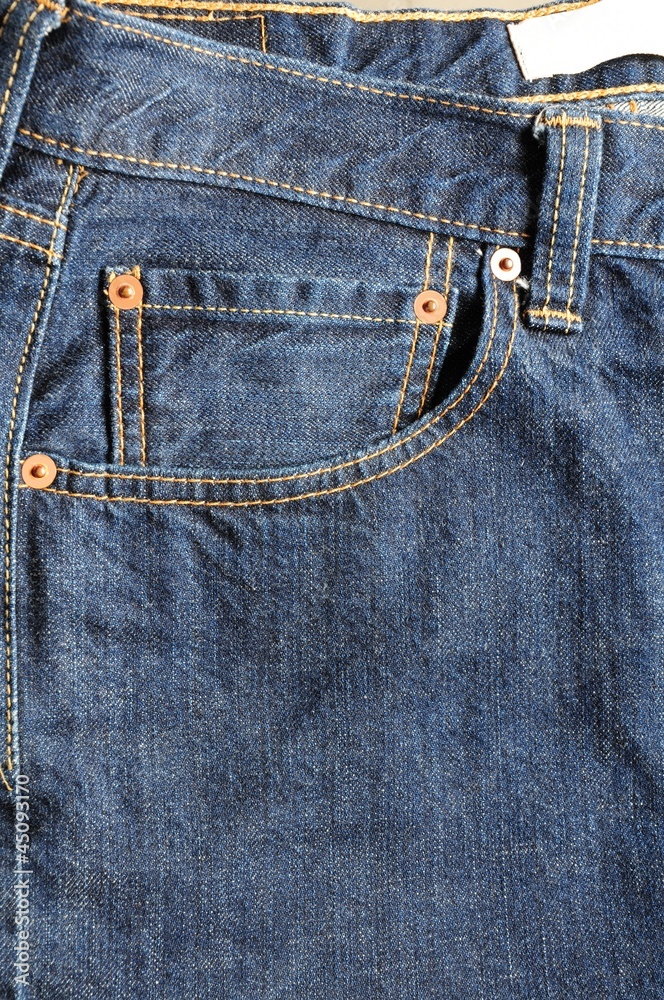 close up blue jeans with pocket close up blue jeans with pocket