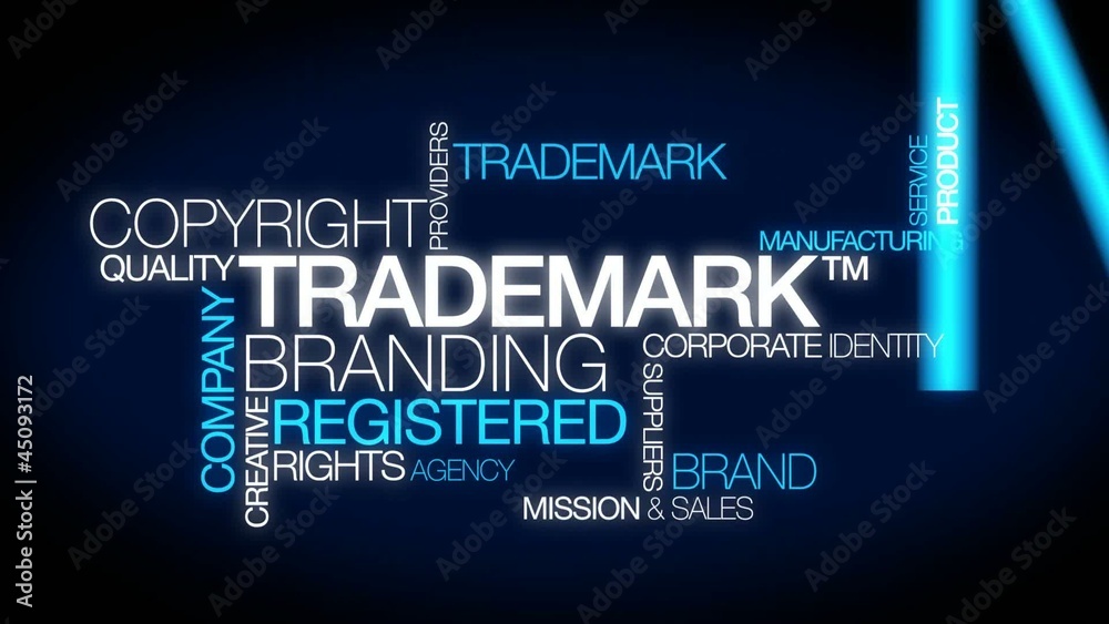 Trademark TM branding registered copyright tag cloud video