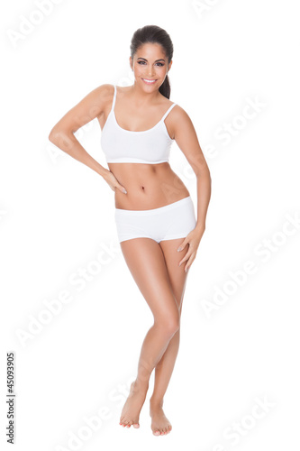 Woman with lovely figure in lingerie
