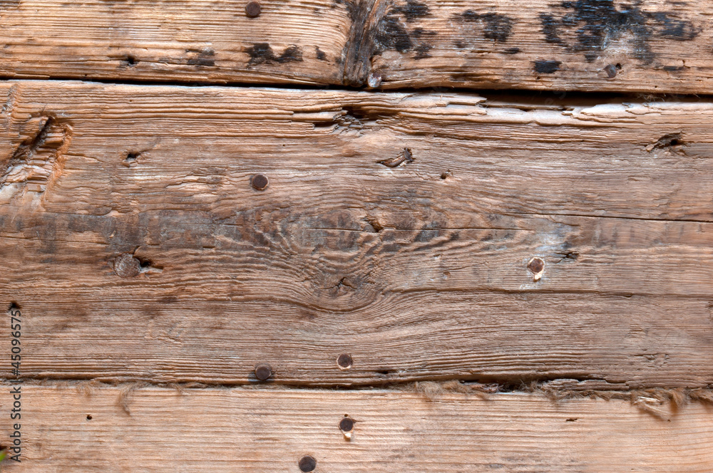 Naklejka premium Old wooden background wall