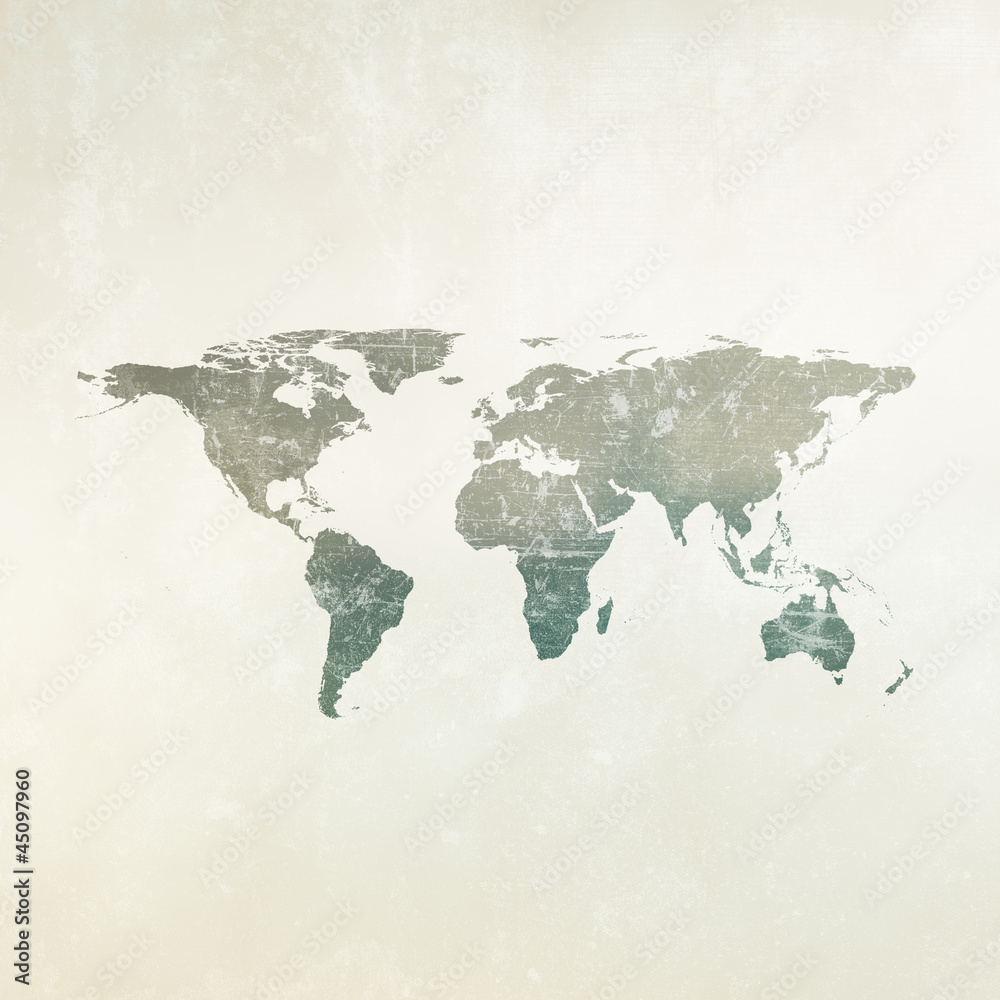 Grunge world map background