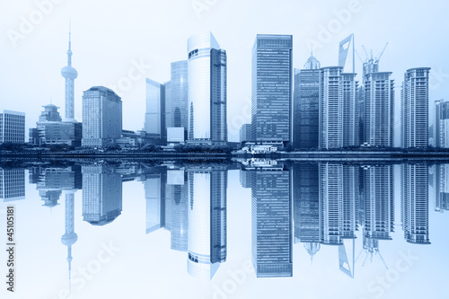 Photography modern office building in shanghai