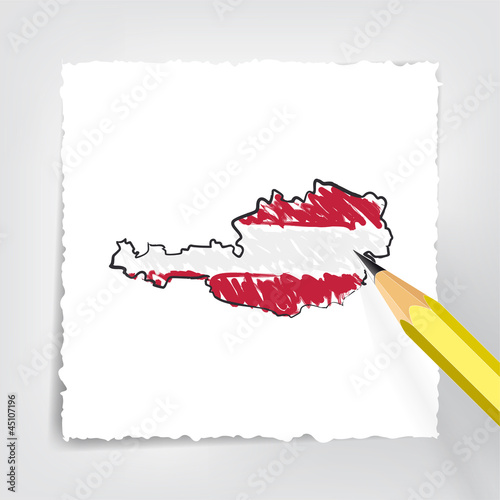 Österreich Karte Zeichnung