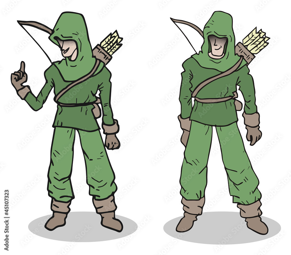 Fototapeta premium Forest thief rpg character