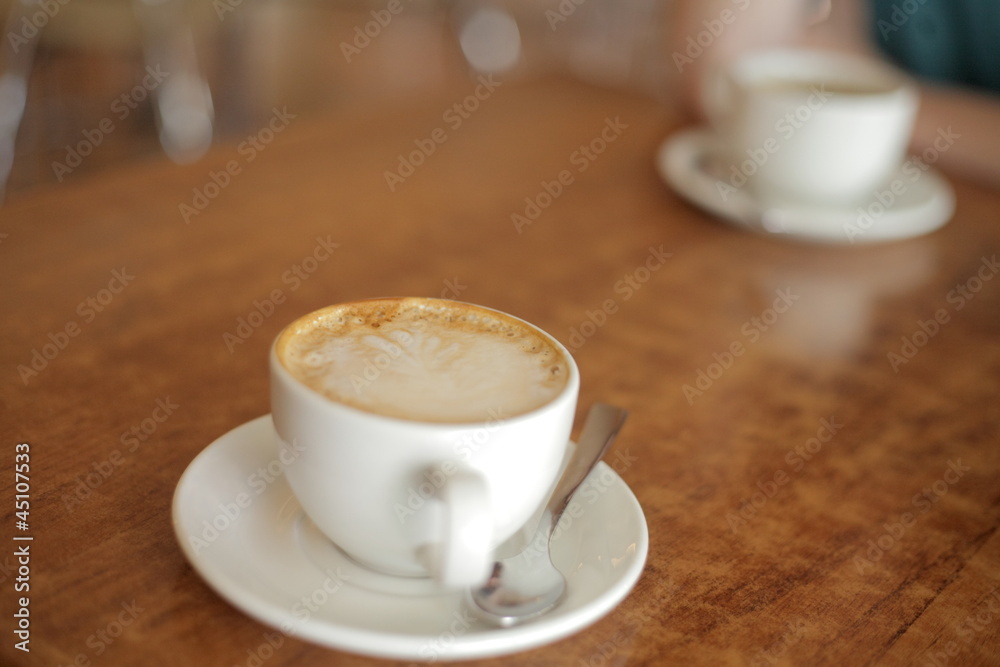 espresso in a classic cup on the table espresso in a classic cup on the table