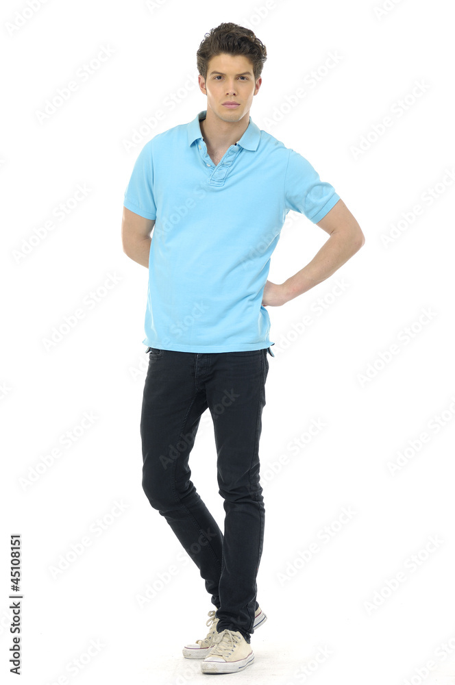 Portrait of smiling happy glad guy in casuals Portrait of smiling happy glad guy in casuals