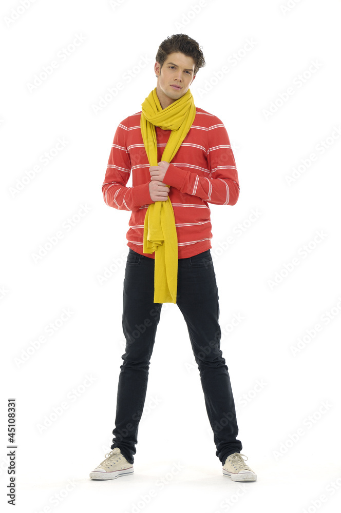 Fashion men pants, a shirt with the white background Fashion men pants, a shirt with the white background