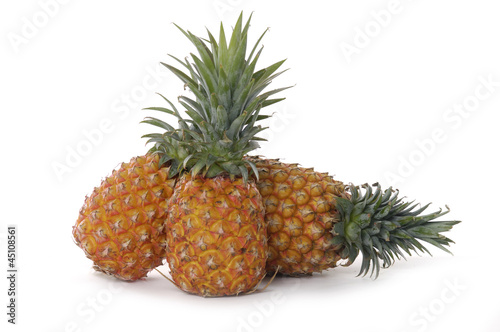 Ripe pineapple fruits