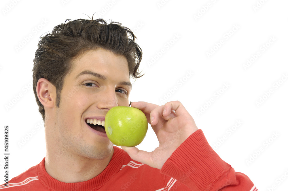 Man Holding Green Apple Man Holding Green Apple