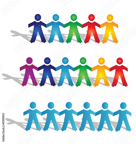 Teamwork groups of people logo vector