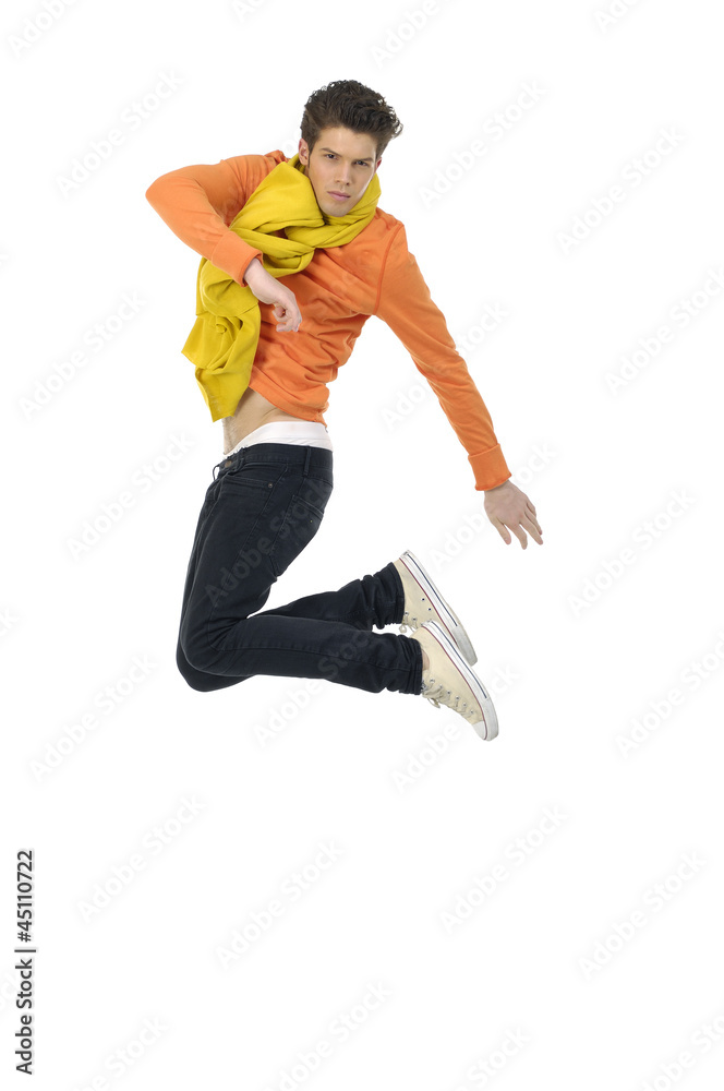 young man jumping for joy young man jumping for joy