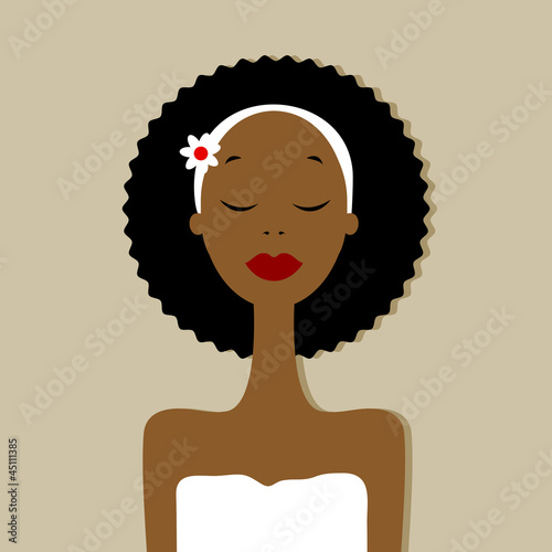 Pretty woman portrait, spa salon