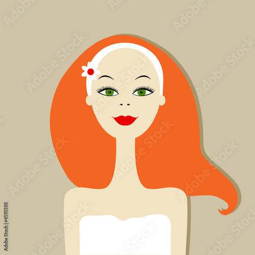 Pretty woman portrait, spa salon