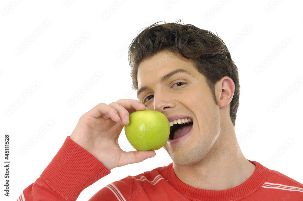 Man Holding Green Apple Man Holding Green Apple