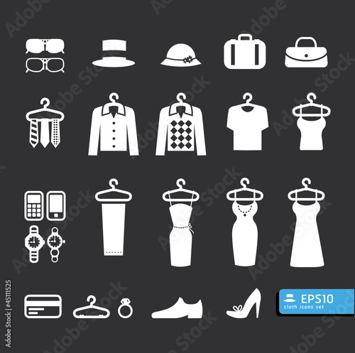 Elements of Clothing Store Icon vector