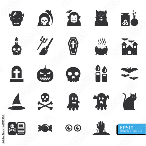 Halloween icon set vector
