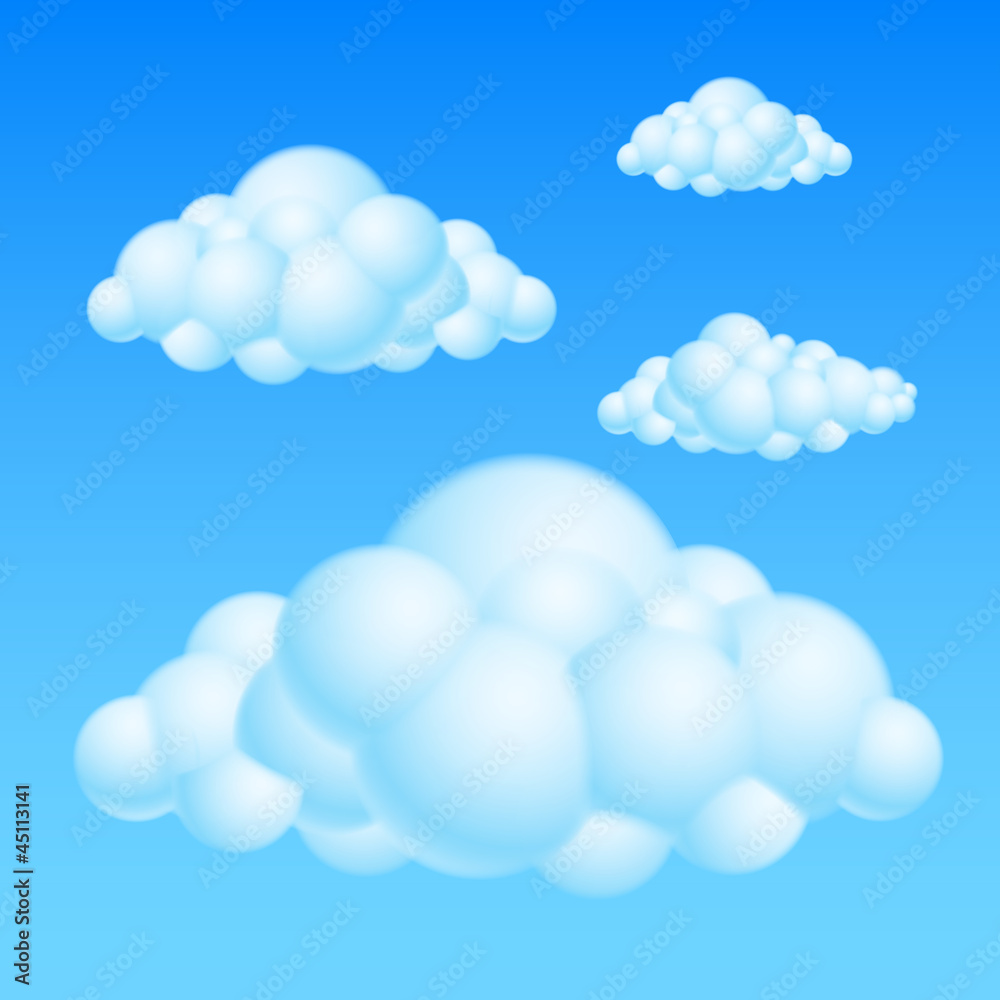 Cartoon clouds Cartoon clouds