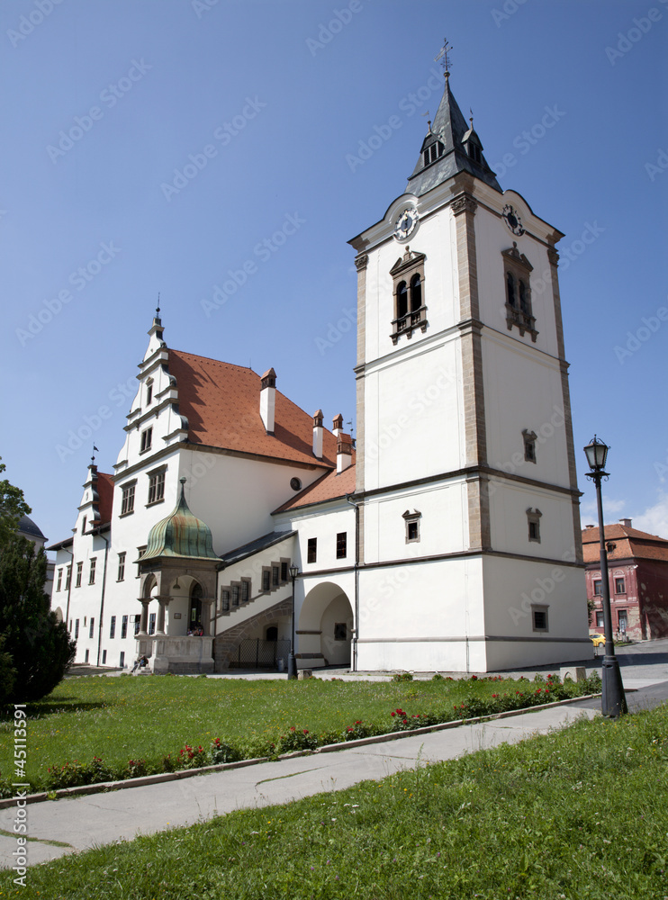 Levoca - tower of renaissance town hall - Slovakia
