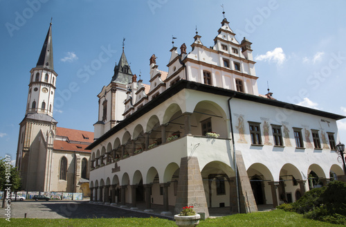 Levoca -  town hall and Saint Jacobs - Slovakia