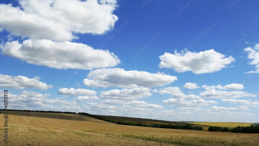 autumn field. Time lapse HD