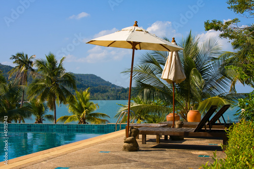 Swimming pool near the sea