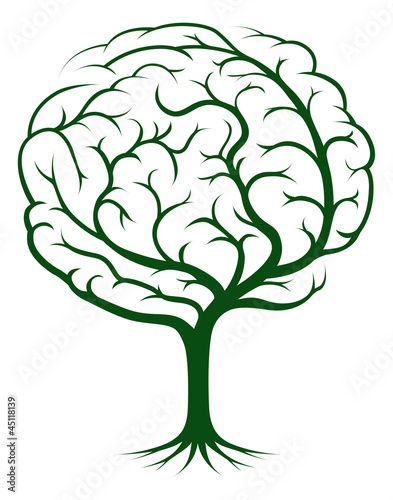 Brain tree illustration