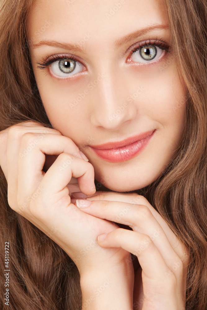 Obraz premium Portrait of a young woman with beautiful eyes