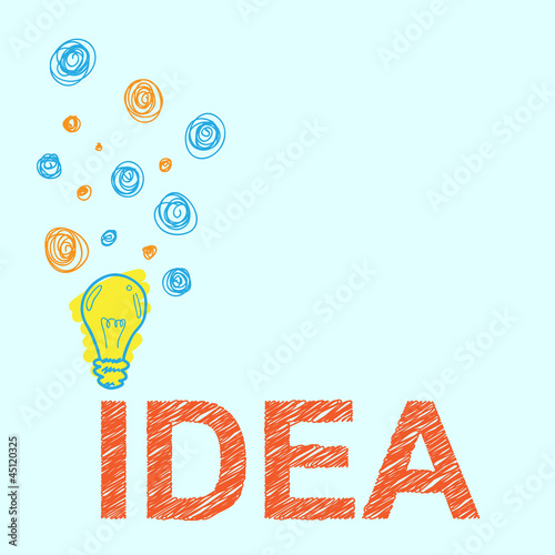 handwriting crayon sketch idea concept background