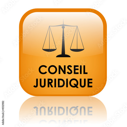 Bouton "CONSEIL JURIDIQUE" (droits légal justice consommateurs)