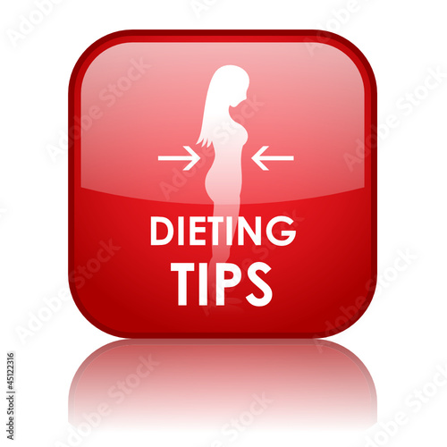 DIETING TIPS vector web button