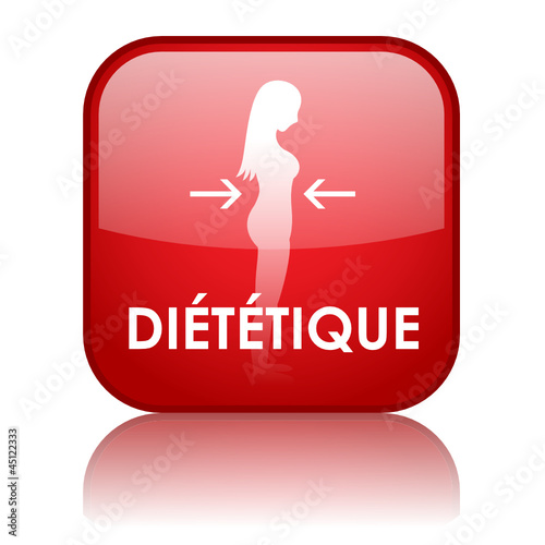 Bouton Web DIETETIQUE (forme santé poids minceur obésité)